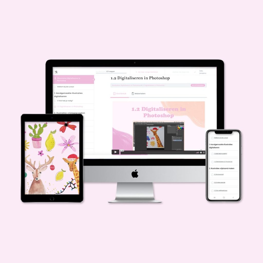 photoshop cursus Illustraties digitaliseren in Photoshop | Illustraties verbeteren in Photoshop | Illustreren in Photoshop