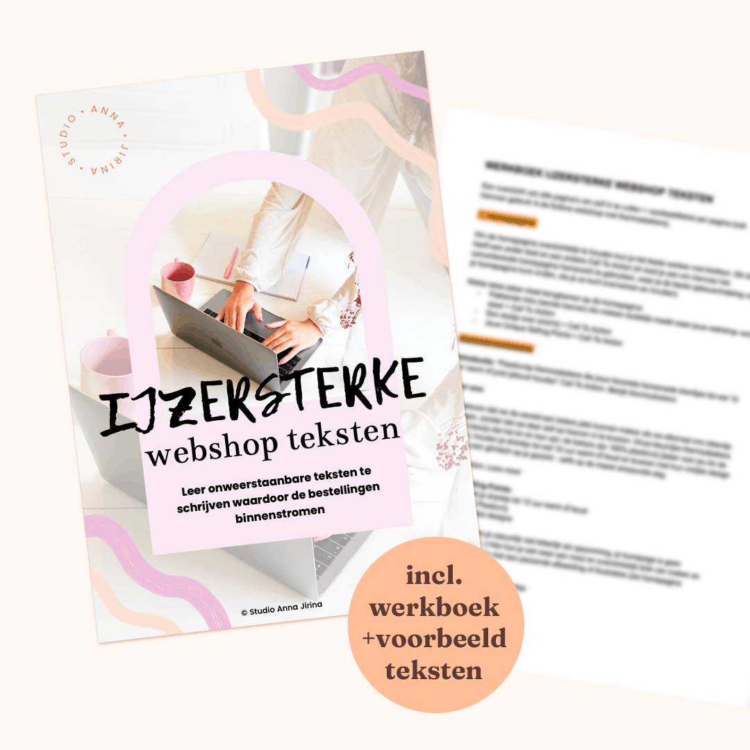 e-book + werkboek ijzersterke webshop teksten | goede webshop teksten leren schrijven