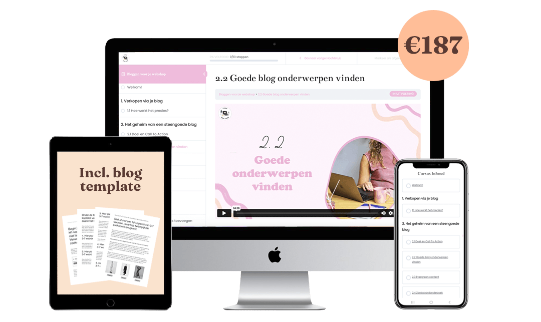 cursus bloggen voor je webshop | Meer webshop bestellingen met bloggen