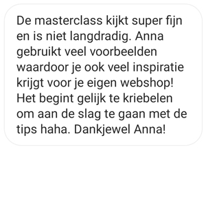 review gratis masterclass meer bestellingen naar je webshop