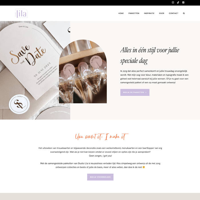 wordpress webshop portfolio | webshop bruiloftsniche