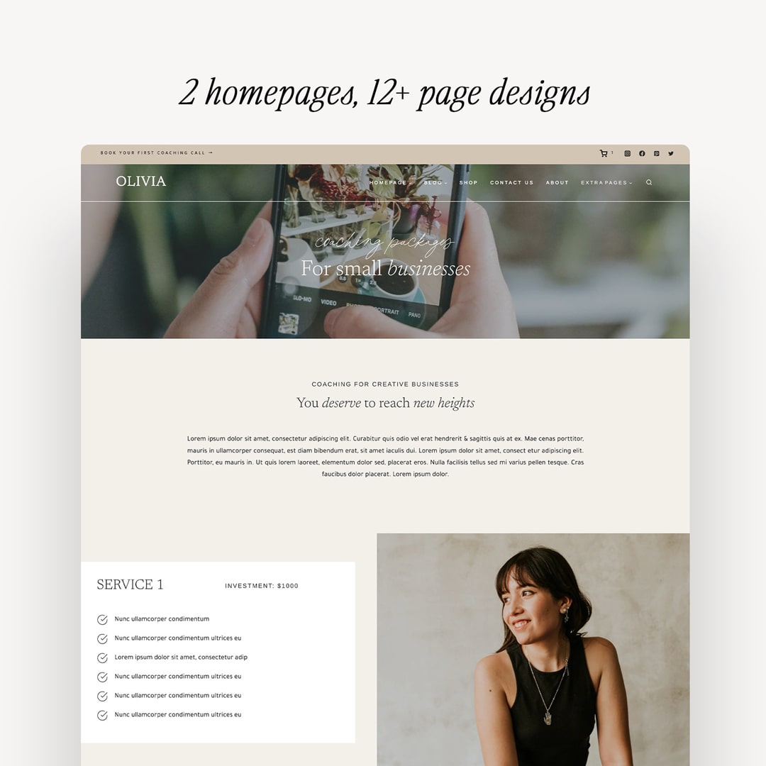 wordpress Olivia thema