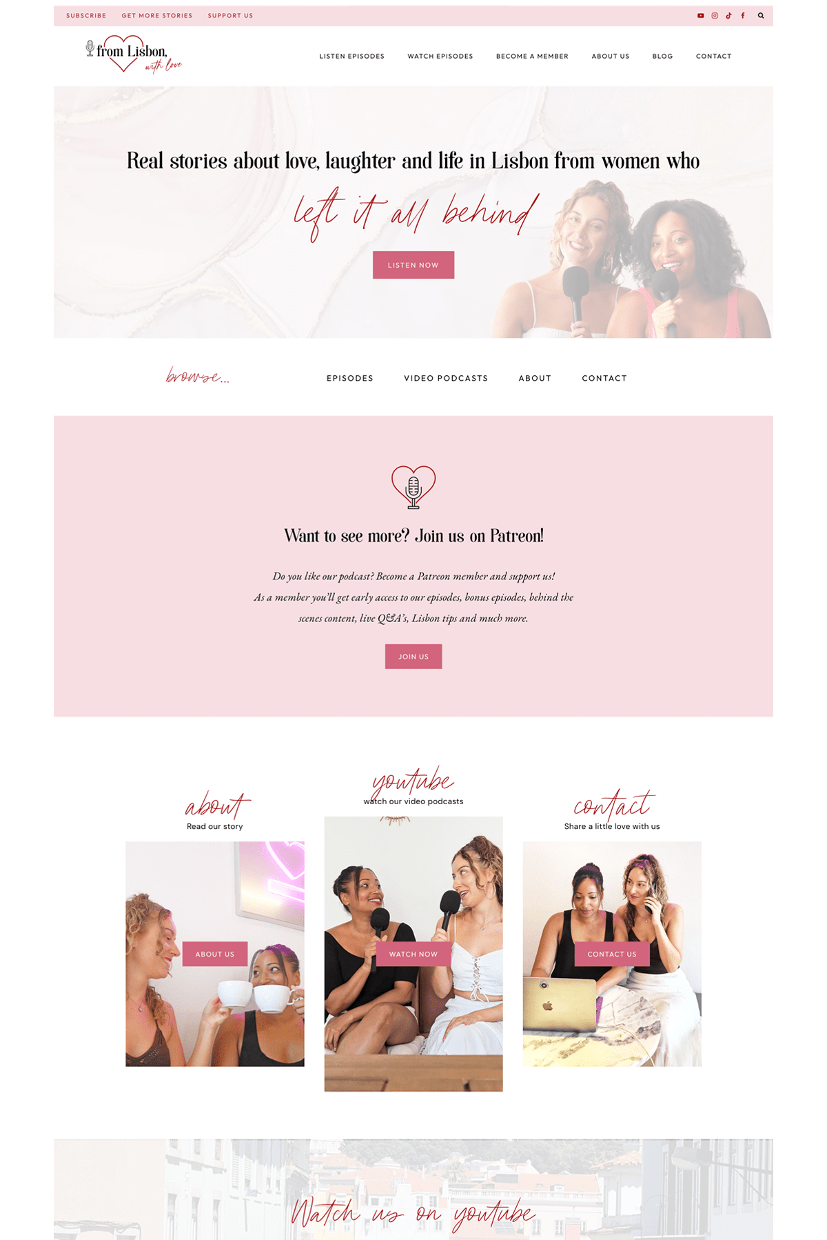 From Lisbon With Love podcast - Website FLWL - Vrouwelijk webdesign