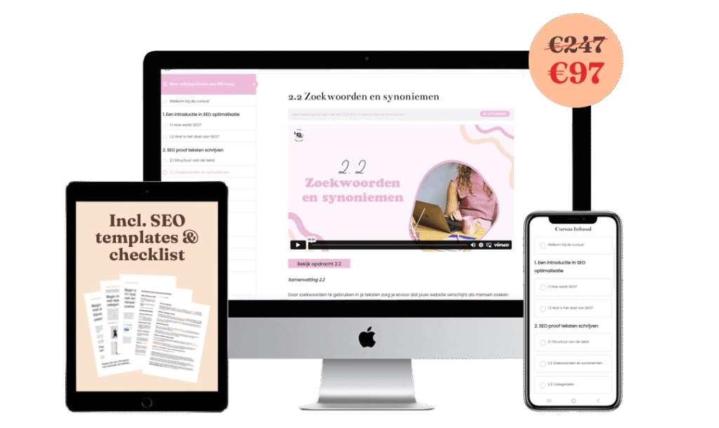 SEO cursus voor webshops | Meer webshop klanten met SEO | SEO optimalisatie webshops
